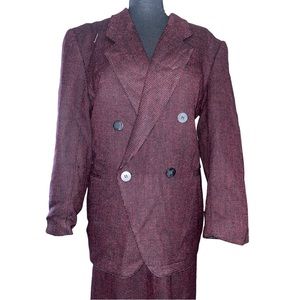🌟🔥 BOGO Sale🔥🌟 Jones New York 100% WOOL Double Breasted Skirt Suit